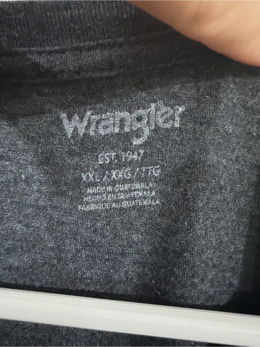 Wrangler Charcoal Short-Sleeve Tee with American Flag Longhorn - Picture 4 of 4